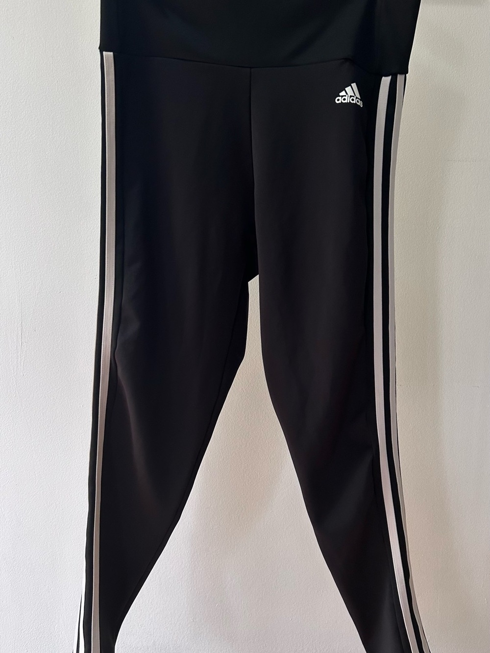 NWT Adidas 3-Stripes High Waisted Full Length Leggings Black Size M